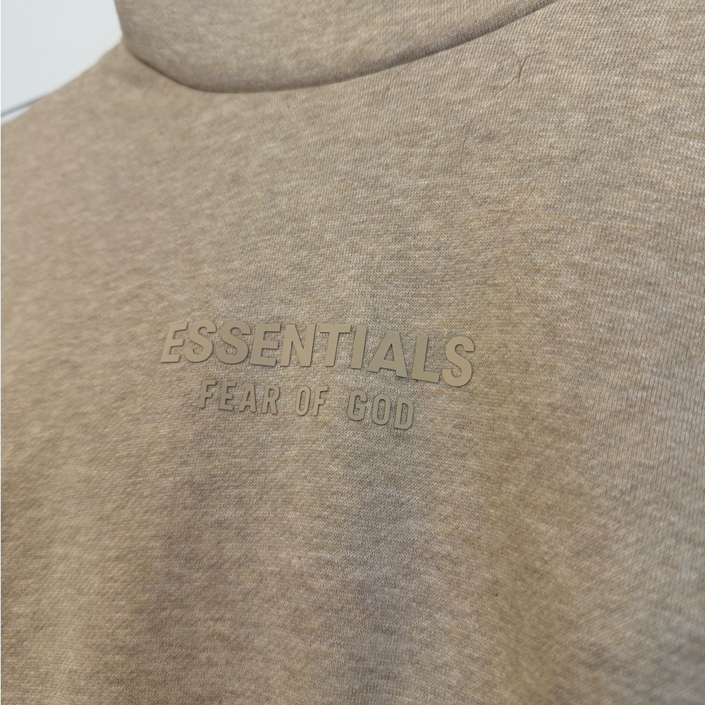 Fear of God Essentials Beige Hoodie